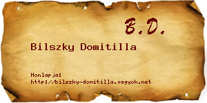 Bilszky Domitilla névjegykártya